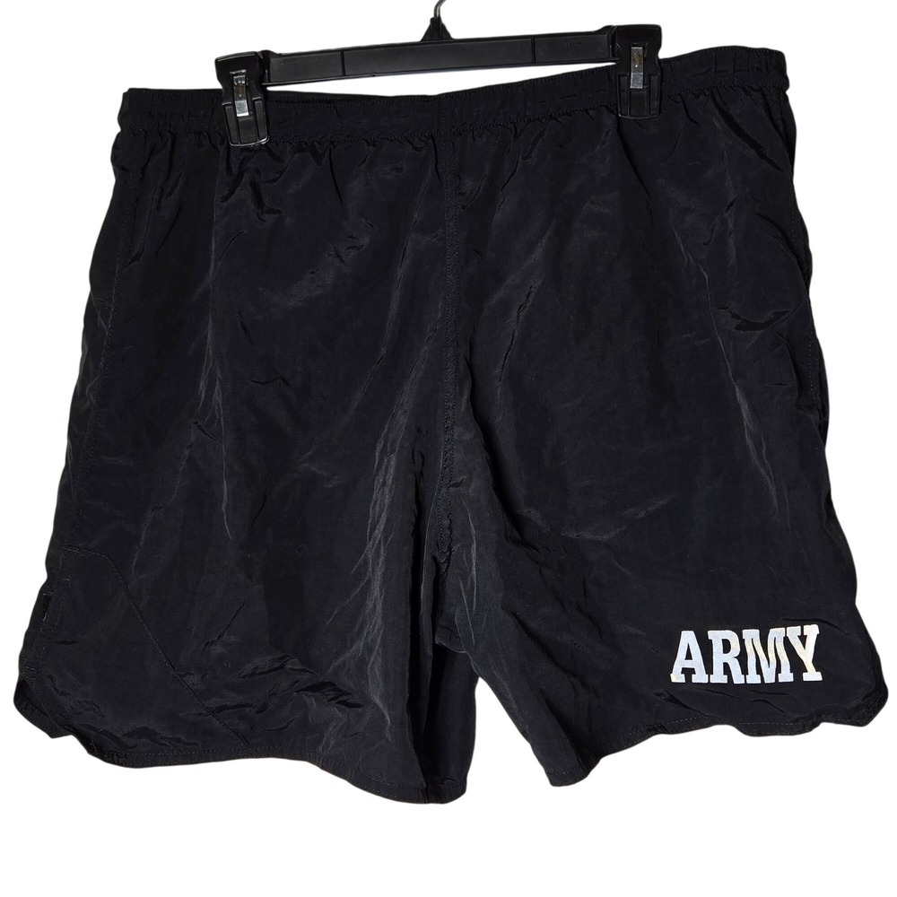 US Army PFU Trunks Physical Fitness‎ Uniform Black Training Shorts XXL Military